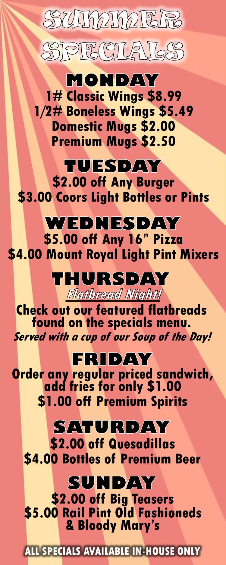 summer specials